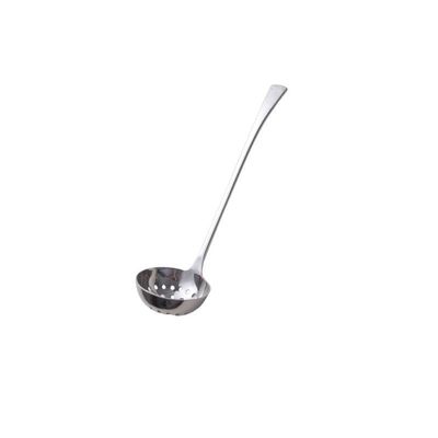 SEELLODGE Silverware Flatware Cutlery Set, 1/4/6/8/10/12 Pieces Light Luxury Gold Long Handle 304 Stainless Steel Hot Pot Colander Household Large Colander(Silver,10 Pieces)