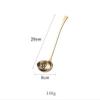 SEELLODGE Silverware Flatware Cutlery Set, 1/4/6/8/10/12 Pieces Light Luxury Gold Long Handle 304 Stainless Steel Hot Pot Colander Household Large Colander(Silver,10 Pieces) view 2