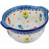 Polmedia Polish Pottery Bouillon Cup UNIKAT - Full Bloom Pattern Handmade in Boleslawiec Poland by Ceramika Artystyczna + Certificate of Authenticity view 1