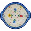 Polmedia Polish Pottery Bouillon Cup UNIKAT - Full Bloom Pattern Handmade in Boleslawiec Poland by Ceramika Artystyczna + Certificate of Authenticity view 2