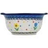 Polmedia Polish Pottery Bouillon Cup UNIKAT - Full Bloom Pattern Handmade in Boleslawiec Poland by Ceramika Artystyczna + Certificate of Authenticity view 3