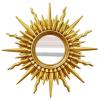 32" Large Round Hanging Wall Mirror, Sunburst Decorative Mirror for Living Room Bedroom Bathroom Entryway, Antique Fireplace Decor view 2