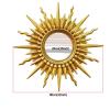 32" Large Round Hanging Wall Mirror, Sunburst Decorative Mirror for Living Room Bedroom Bathroom Entryway, Antique Fireplace Decor view 4