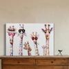 5 Giraffes Wear Glasses Canvas Wall Art for Living Room Graffiti Art Canvas Framed Wall Decor Modern Home Artwork Bathroom Canvas Prints Ready to Hang 12x16 inch view 2
