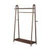 UWYTGF Coat Rack Stand Clothes Rack Stand,Multifunctional Wooden Storage Holder,Garment Hat Handbag Shoe Shelves,Hall Entryway Bedroom Office Organiser,Stable(Brown 80x40x170CM) view 1