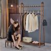 UWYTGF Coat Rack Stand Clothes Rack Stand,Multifunctional Wooden Storage Holder,Garment Hat Handbag Shoe Shelves,Hall Entryway Bedroom Office Organiser,Stable(Brown 80x40x170CM) view 2
