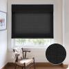 UrMoon Roman Shade Natural Cordless Ramie Roman Window Shade Privacy Protection Roman Blind for Windows, 70% Blackout Black, 62.5" W x 48" H view 1
