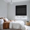 UrMoon Roman Shade Natural Cordless Ramie Roman Window Shade Privacy Protection Roman Blind for Windows, 70% Blackout Black, 62.5" W x 48" H view 2