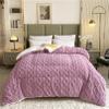 Thickened Super Soft Insulation Hibiscus Winter Quilt,Hibiscus Double Fabrics,Breathable Warmth Fluffy Plush Double Sided Velvet Blanket for Cold Weather(Purple,150x200cm/59x79in(2kg)) view 2