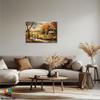 GUTTATY Fall Posters Framed Wall Art, Rustic Country Farmhouse Canvas Wall Decor, Orange Maple Leaves Tree Autumn Wall Art, Animals Fall Wall Art Canvas for Living Room, Kitchen 24x36 Inch view 3