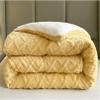 Thickened Super Soft Insulation Hibiscus Winter Quilt,Hibiscus Double Fabrics,Breathable Warmth Fluffy Plush Double Sided Velvet Blanket for Cold Weather(Yellow,150x200cm/59x79in(4kg)) view 4