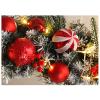 WRYSQBHJYB 6.5 FT Christmas Garland, Christmas Garland for Mantle, PE Spray White Mixed Rattan with Light, Christmas Decorations for Stairs Fireplace, Window, Wall view 3