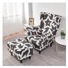 ZYANLING Stretch Wing Chair Cover Set Ottoman Slipcover 2 Pieces Wingback Chair Slipcover and and Rectangle Storage Stool Cover Removable Armchair Sofa Covers for Living Room Bedroom(Color 12) view 1