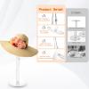SHUNKAIZS 1 Pack 8"-16" Adjustable Height Acrylic Hat Stand and 3 Pcs Cube Acrylic Risers Display Box view 3