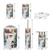 6 Piece Bathroom Accessories Set Nostalgic Holiday Landscape Evergreens Cozy Snowman Trash can Toilet Brush Holder Toothbrush Holder Toothbrush Cup Soap Dispenser Soap Dish for Home view 3