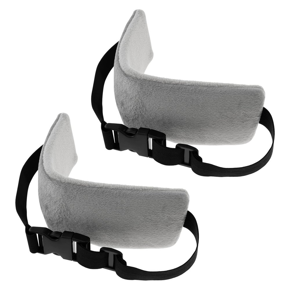 2 Pcs Travel Pillow Alternative, Head Support Strap, Headrest Travel Pillow, Neck Support Band, Airplane Head Strap, Travel Head Support Band, Neck Brace for Sleeping on Airplane Car (Gray)