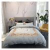 Luxury Embroidery bedlinen Black Bedding Set King Queen Size Bed Linen Egyptian Cotton Duvet Cover Bed Sheet Set Pillowcases,Bed view 1