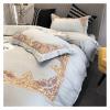 Luxury Embroidery bedlinen Black Bedding Set King Queen Size Bed Linen Egyptian Cotton Duvet Cover Bed Sheet Set Pillowcases,Bed view 3
