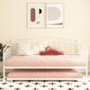 Twin Daybed with Trundle,Metal Sofa Bed Set,Rollaway Daybed Couch Bed Frame for Bedroom Living Room Guest Room White view 4