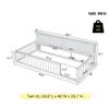 JIJIWNAG Floor Daybed Twin XL with Bookcase and Fence Solid Wood Low Corner Bed Frame with Charging Station and Storage, White view 2