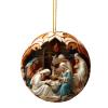 Acrylic Christmas Decoration Pendant Christmas Holiday Pendant Indoor and Outdoor Christmas Party Supplies Scene Retro Decoration Christmas Tree Pendant (Blue, One Size) view 1