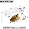 71" Modern Dining Table for 6, Luxury White Kitchen Table, Large Stainless Steel Base Dining Room Table view 2
