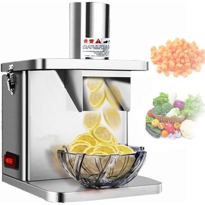 ERoomQ Commercial Electric Vegetable Dicer,Automatic 250w Food Processor,Effortlessly Dice Onions,Includes Dicing Slicing Blades