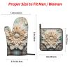 500 High Temperature Resistant Baking Gloves Pot Holders, Shellac Gloves Pot Cover Holders 4-Piece Set, BBQ Party Cooking Oven view 4