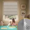 BERISSA Cordless Roman Shades,Linen Fabric,Blackout,Light Brown,67"W x 78"H view 4