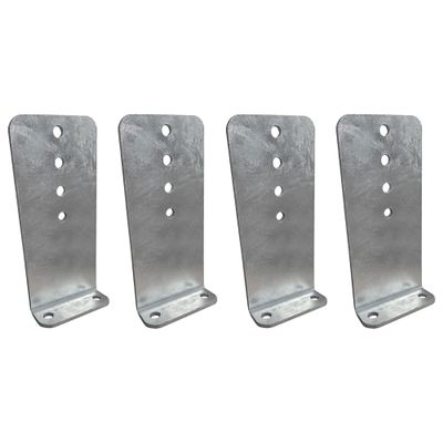 4 Pack 12" Galvanized L-Type Boat Trailer Bunk Bracket, Heavy Duty (4 Pack)