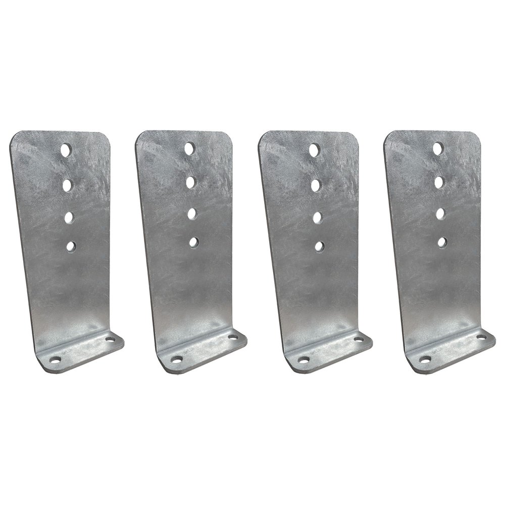 4 Pack 12" Galvanized L-Type Boat Trailer Bunk Bracket, Heavy Duty (4 Pack)