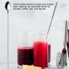 1PC 11.8 Stainless Steel Cocktail Mixing Spoon, Long Handle Design with Weighted Teardrop End view 4