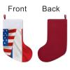America Flag and France French Flag Theme Christmas Stocking,16.5" Holiday Stockings Santa Decorations for Christmas Xmas Tree Fireplace Family Decor Gifts view 3