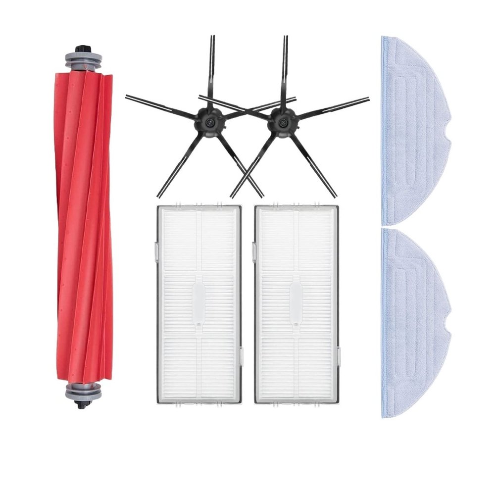 ROBAUN Compatible with S7 / T7S / S7 MaxV Plus Replacement Spare Parts Main Side Brush Filter Mop Rag Dust Bag(Set E)