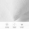 Superior 3 Piece Bedspread Set, Home Bed Decor, Decorative Bed Spread, 2 Pillow Shams, Medium Weight Blanket, Floral Matelasse Coverlet, Bedding Essentials, Enzy Collection, Full, White view 4