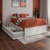 AFI, Barcelona Full Panel Platform Bed with Twin Trundle, White view 1
