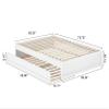 AFI, Barcelona Full Panel Platform Bed with Twin Trundle, White view 2