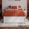 AFI, Barcelona Full Panel Platform Bed with Twin Trundle, White view 3