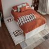 AFI, Barcelona Full Panel Platform Bed with Twin Trundle, White view 4