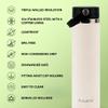 Auryu Oat 24oz Insulated Water Bottle, Triple-Walled Stainless Steel Thermos, Leak Proof Wide Mouth Flask with Bonus Spout Lid, BPA-Free for Gym, Travel, Sports, Hot & Cold Drinks view 4