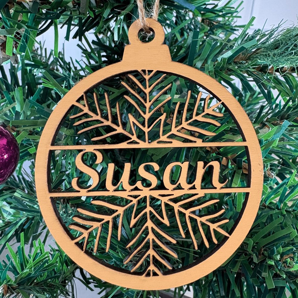 BeNiralu Personalized Name Ornament With Initials - Fast & Free Customization - Personalized Design Name Ornaments For Christmas Tree - Special Christmas Ornaments Gifts (Design 1)
