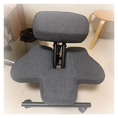 HDYZJQ Kneeling Desk Chair Adjustable Height with Wheels, Ergonomic Posture Chair for Office Home and Yoga Enthusiasts, Meditation Fanatics, No Back Criss Cross Chair, Gray