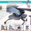 HDYZJQ Kneeling Desk Chair Adjustable Height with Wheels, Ergonomic Posture Chair for Office Home and Yoga Enthusiasts, Meditation Fanatics, No Back Criss Cross Chair, Gray view 3