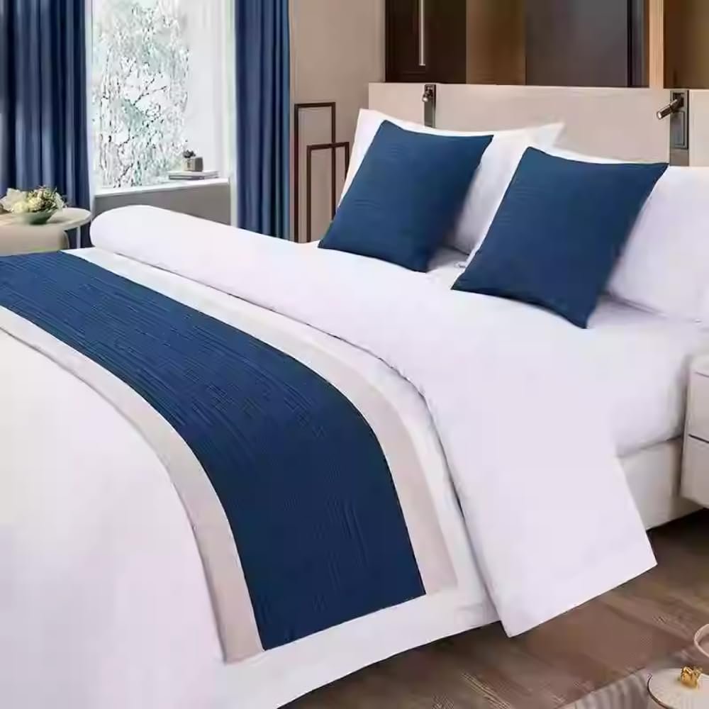 WMLTZFUS New Hotel Bed Runner Modern Simple Hotel Bed Scarf Light Luxury Double-Sided Bed Foot Blanket Hotel Decor Luxury Bed Throws for Foot of Bed