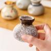 irodlspeb Toothpick Dispenser Retro Ceramic Toothpick Holder Cotton Swab Box Portable Creative Hydroponic Plant Jar Ornaments Storage Ornaments Toothpicks for Appetizers(F) view 3