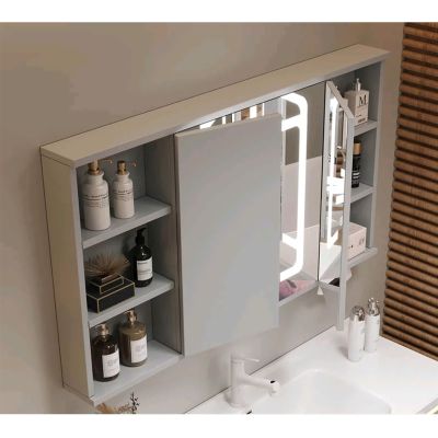 Bathroom Mirror With Storage,medicine Cabinet With Mirror And Lights,bathroom Storage Organizer,medicine Cabinet With Light,smart Lighted Medicine Cabinet With Defogger/lights/Digital Time Display(87c