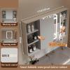 Bathroom Mirror With Storage,medicine Cabinet With Mirror And Lights,bathroom Storage Organizer,medicine Cabinet With Light,smart Lighted Medicine Cabinet With Defogger/lights/Digital Time Display(87c view 2