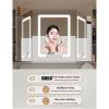 Bathroom Mirror With Storage,medicine Cabinet With Mirror And Lights,bathroom Storage Organizer,medicine Cabinet With Light,smart Lighted Medicine Cabinet With Defogger/lights/Digital Time Display(87c view 3