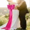 Ayervici Satin Double Knot Bow with Long Train Detachable Large Princess Ribbon Bow Bustle with Safety Pin for Wedding Formal Outfits Jade view 3