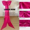 Ayervici Satin Double Knot Bow with Long Train Detachable Large Princess Ribbon Bow Bustle with Safety Pin for Wedding Formal Outfits Jade view 4